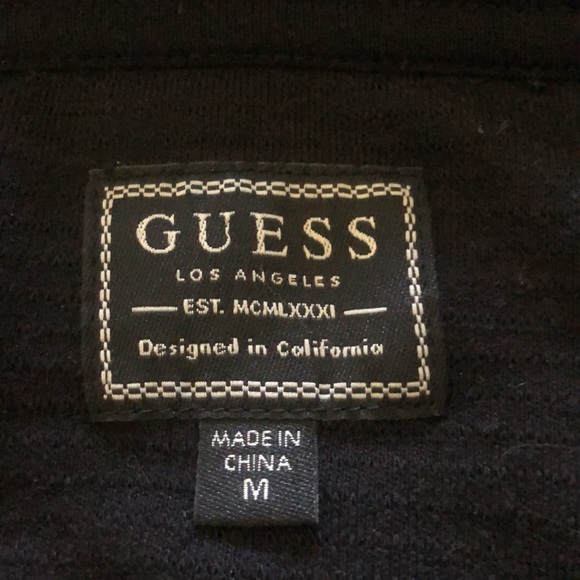 Vintage MENS GUESS LS ribbed black T-shirt - Picture 2 of 4